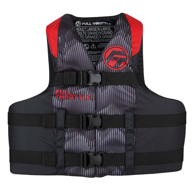 Full Throttle Adult Nylon Life Jacket - 2XL/4XL - Red/Black [112200-100-080-22] - Life Raft Professionals