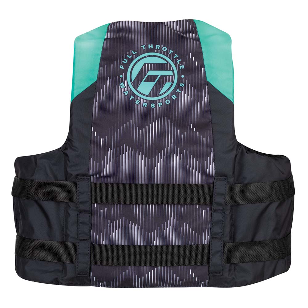 Full Throttle Adult Nylon Life Jacket - L/XL - Aqua/Black [112200-505-050-22] - Life Raft Professionals