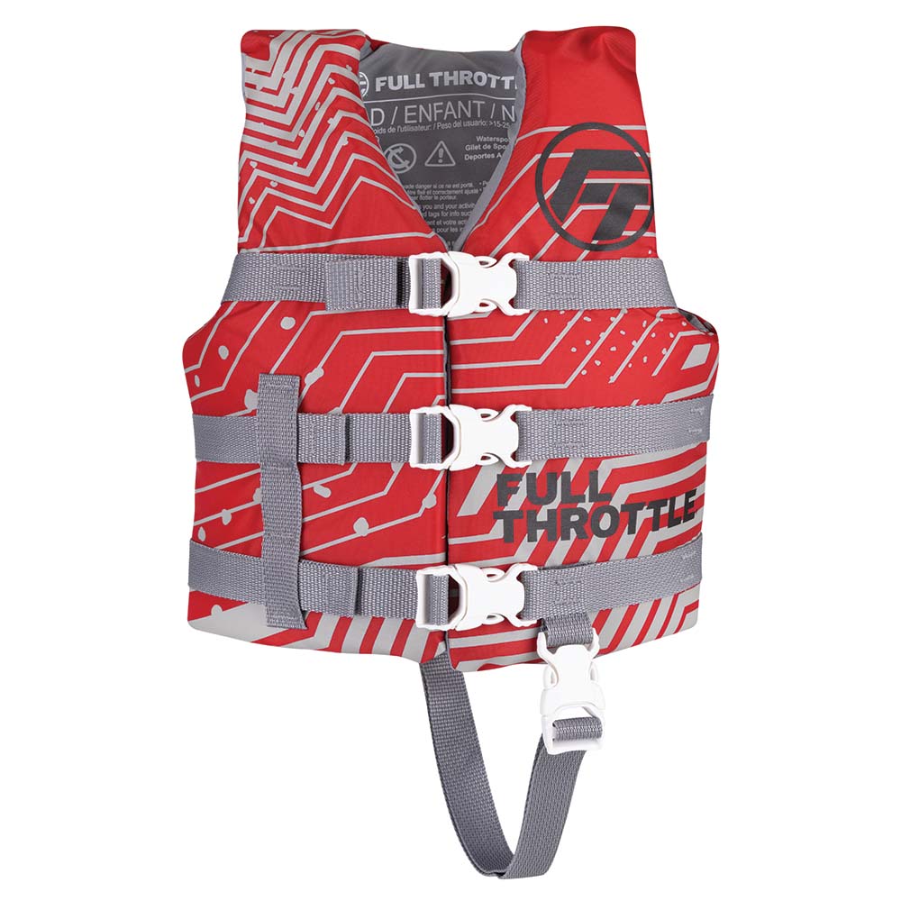Full Throttle Child Nylon Life Jacket - Red [112200-100-001-22] - Life Raft Professionals
