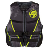 Full Throttle Mens Rapid-Dry Flex-Back Life Jacket - L - Black/Green [142500-400-040-22] - Life Raft Professionals