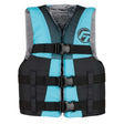 Full Throttle Teen Nylon Life Jacket - Aqua/Black [112200-505-010-22] - Life Raft Professionals
