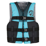 Full Throttle Teen Nylon Life Jacket - Aqua/Black [112200-505-010-22] - Life Raft Professionals