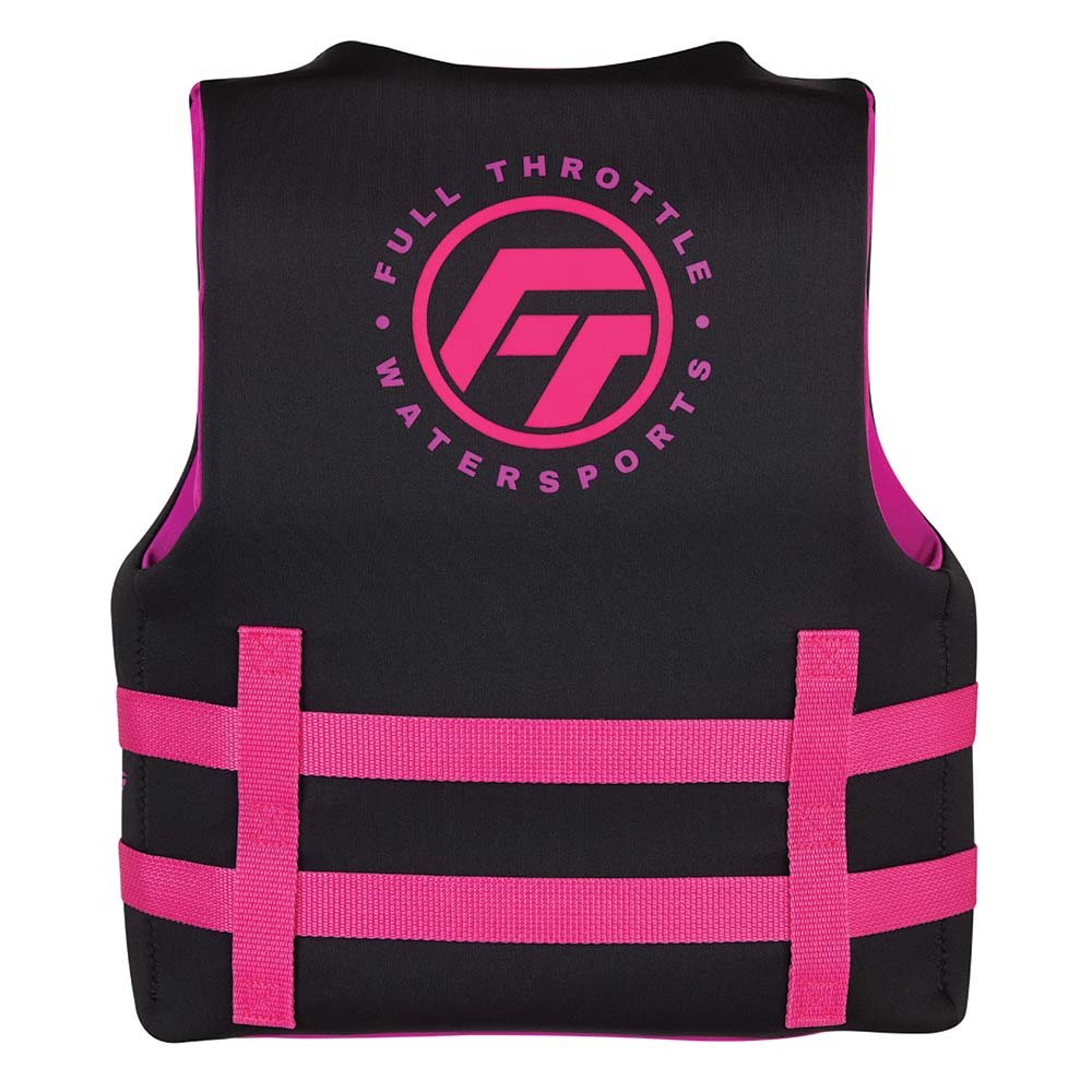 Full Throttle Youth Rapid-Dry Life Jacket - Pink/Black [142100-105-002-22] - Life Raft Professionals