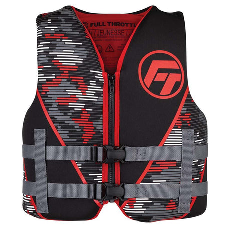 Full Throttle Youth Rapid-Dry Life Jacket - Red/Black [142100-100-002-22] - Life Raft Professionals