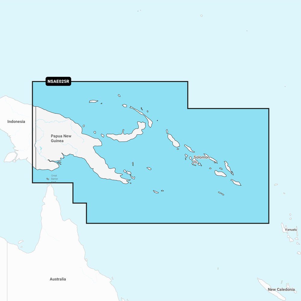 Garmin Navionics+ NSAE025R - Papua New Guinea Solomon Islands - Marine Chart [010-C1223-20] - Life Raft Professionals