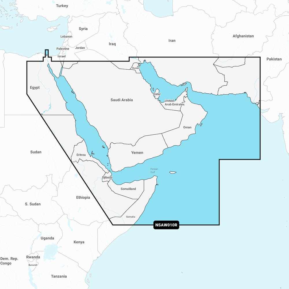 Garmin Navionics+ NSAW010R - The Gulf Red Sea - Marine Chart [010-C1229-20] - Life Raft Professionals