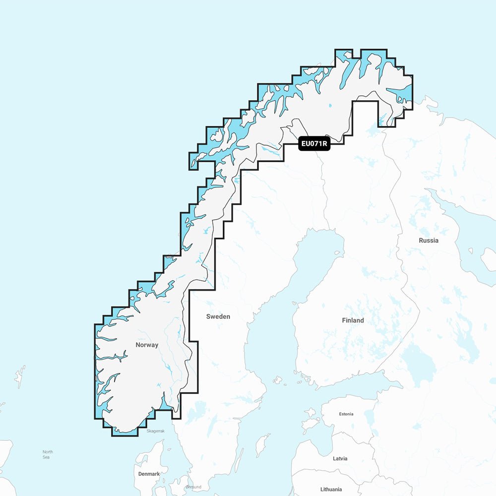 Garmin Navionics+ NSEU071R - Norway Lakes Rivers - Inland Marine Chart [010-C1266-20] - Life Raft Professionals