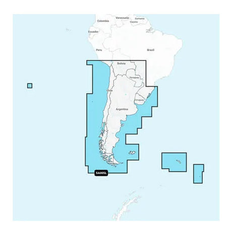 Garmin Navionics+ NSSA005L - Chile, Argentina Easter Island - Marine Charts [010-C1286-20] - Life Raft Professionals