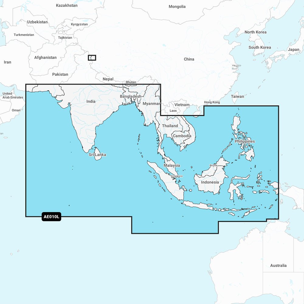 Garmin Navionics Vision+ NVAE010L - Indian Ocean South China Sea - Marine Chart [010-C1213-00] - Life Raft Professionals