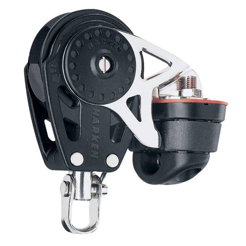 Harken 40mm Carbo Single Ratchet Block w/Swivel Becket Cam Cleat - Life Raft Professionals