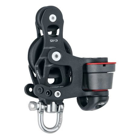 Harken 45mm Single Aluminum Element Fiddle Block w/Swivel 150 Cam Cleat - Life Raft Professionals