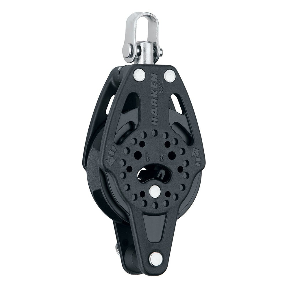 Harken 57mm Carbo Single Ratchet Block w/Swivel Becket - Life Raft Professionals