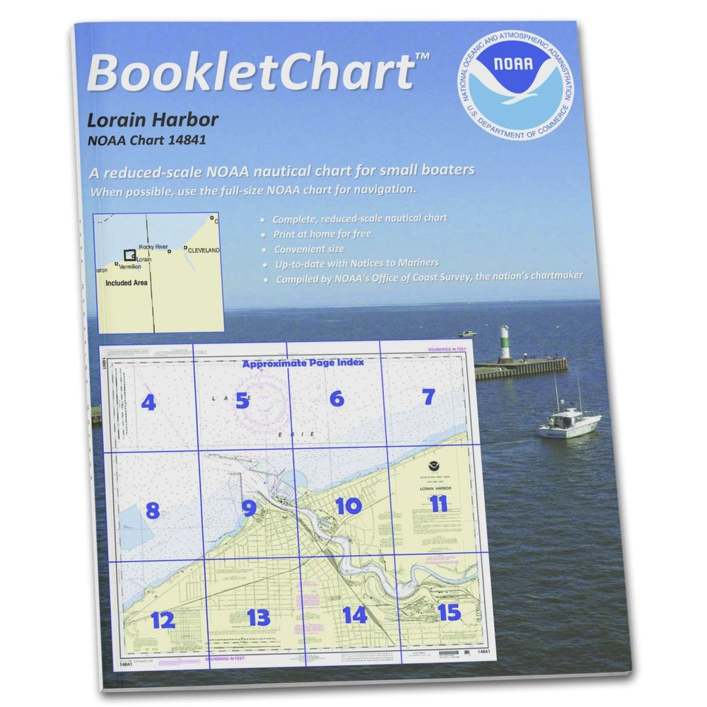 Historical NOAA Booklet Chart 14841: Lorain Harbor - Life Raft Professionals
