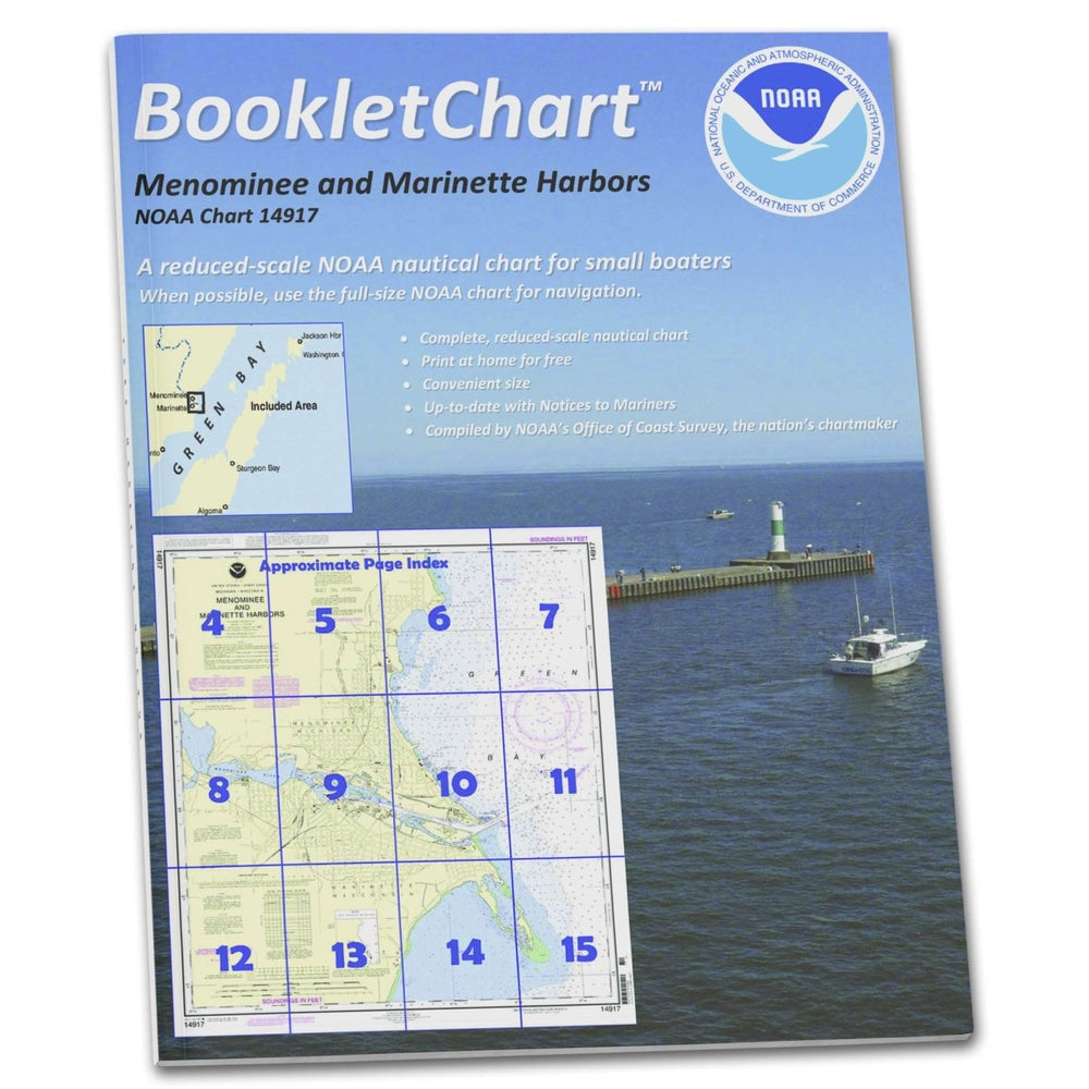 Historical NOAA Booklet Chart 14917: Menominee and Marinette Harbors - Life Raft Professionals