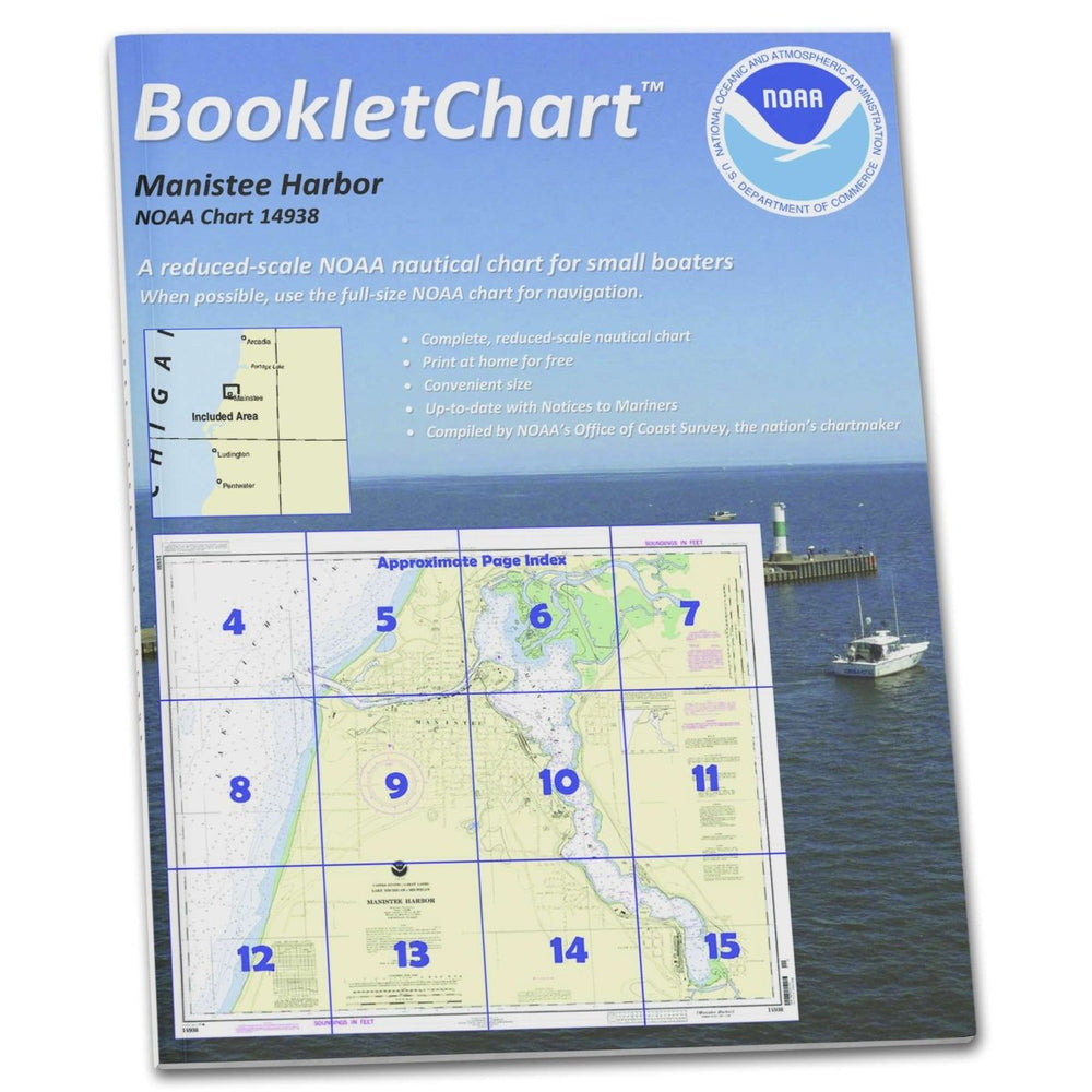 Historical NOAA Booklet Chart 14938: Manistee Harbor and Manistee Lake - Life Raft Professionals