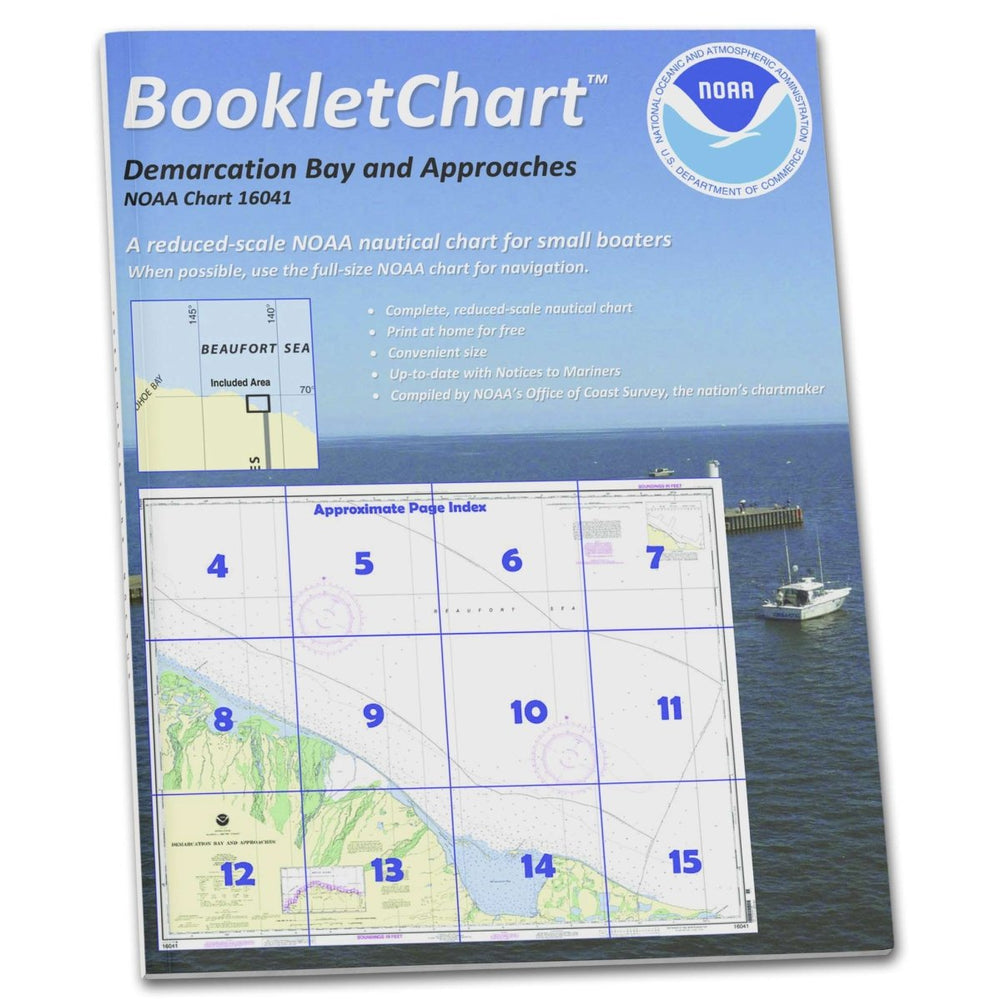 Historical NOAA Booklet Chart 16041: Demarcation Bay and approaches - Life Raft Professionals