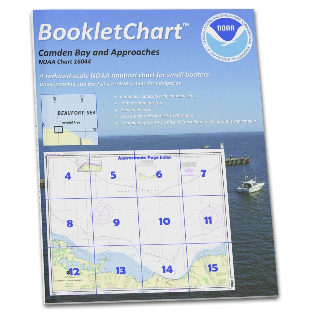 Historical NOAA Booklet Chart 16044: Camden Bay and Approaches - Life Raft Professionals