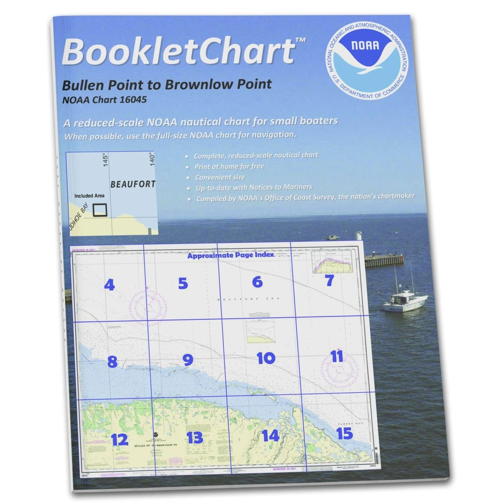 Historical NOAA Booklet Chart 16045: Bullen Pt. to Brownlow Pt. - Life Raft Professionals