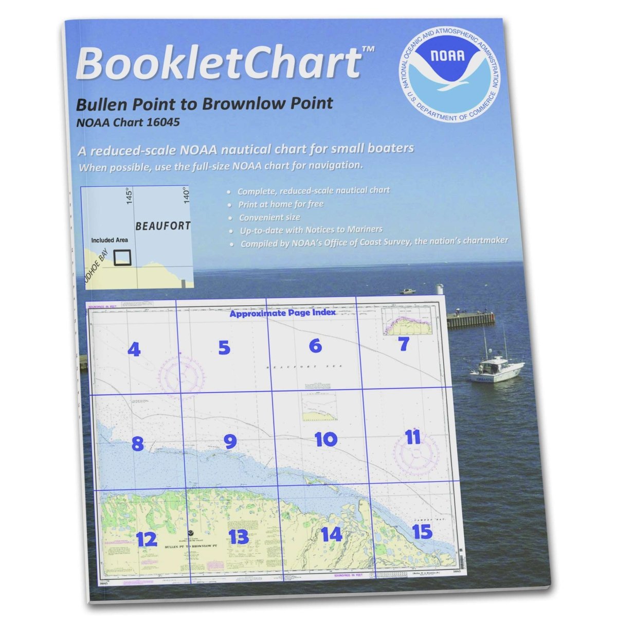 Historical NOAA Booklet Chart 16045: Bullen Pt. to Brownlow Pt. - Life Raft Professionals