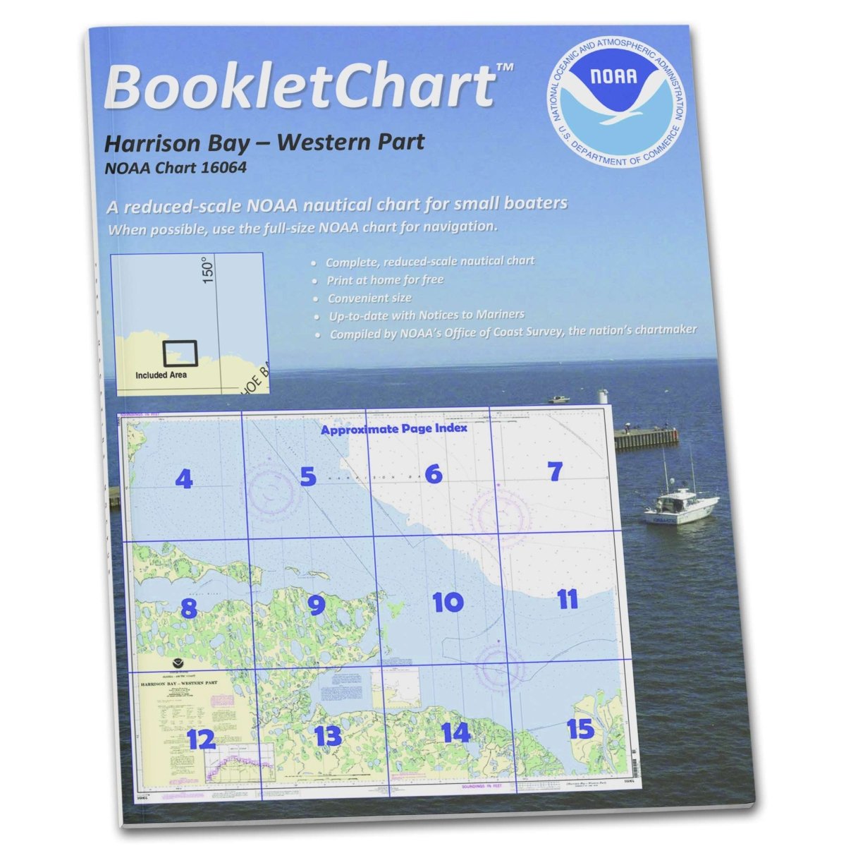 Historical NOAA Booklet Chart 16064: Harrison Bay-Western Part - Life Raft Professionals