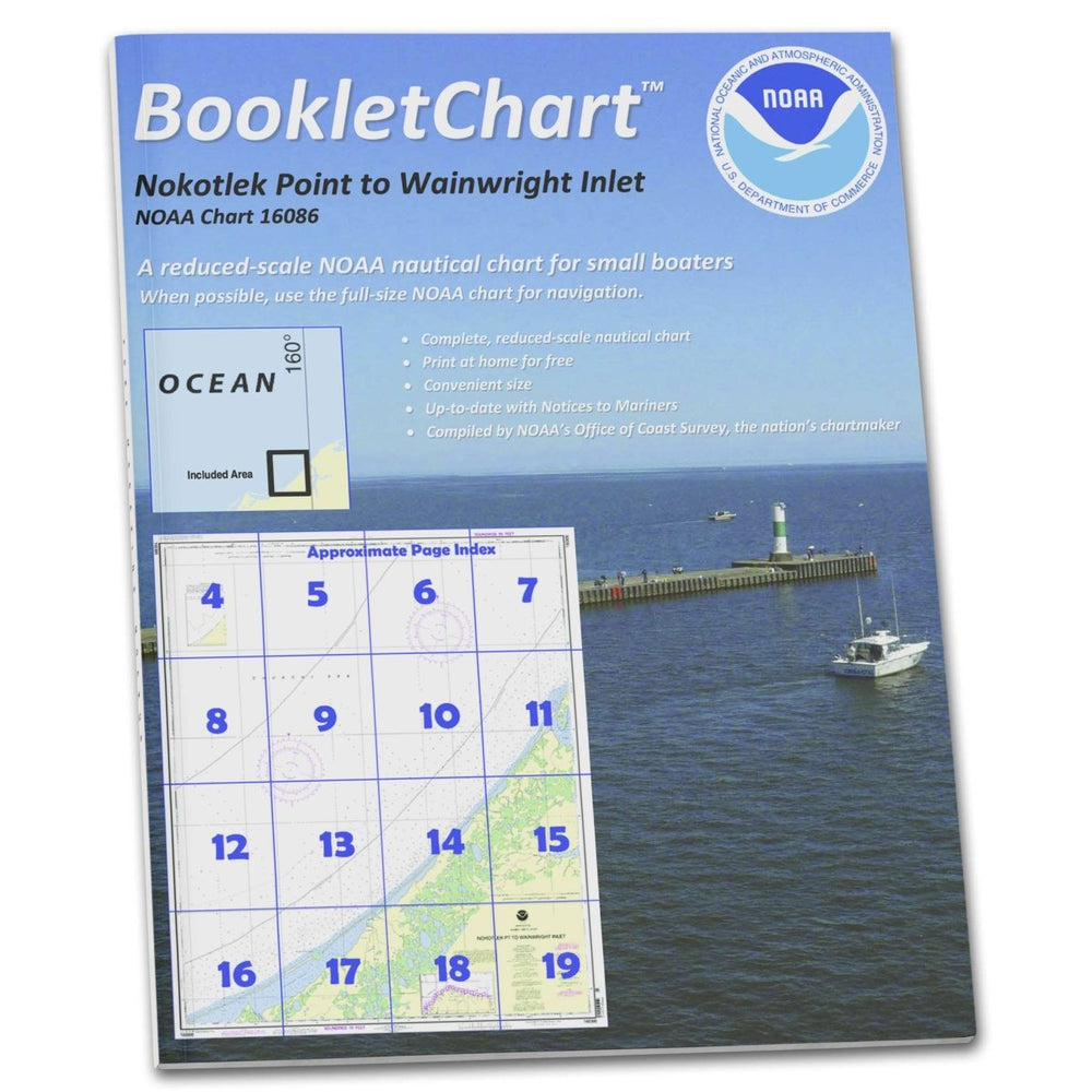 Historical NOAA Booklet Chart 16086: Nakotlek Pt. to Wainwright - Life Raft Professionals