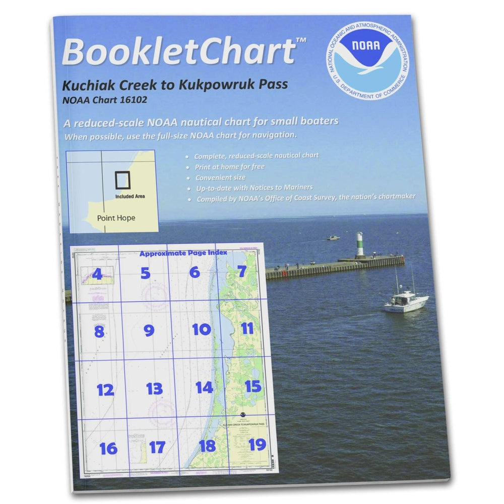 Historical NOAA Booklet Chart 16102: Kuchiak River to Kukpowruk Pass - Life Raft Professionals