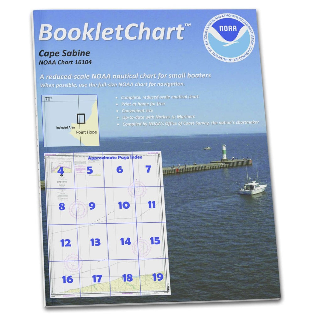 Historical NOAA Booklet Chart 16104: Cape Sabine - Life Raft Professionals