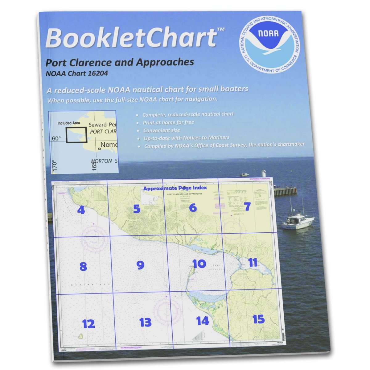 Historical NOAA Booklet Chart 16204: Port Clarence and approaches - Life Raft Professionals