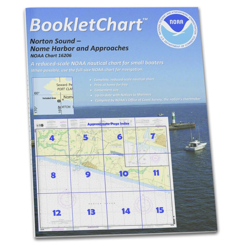 Historical NOAA Booklet Chart 16206: Nome Hbr. and approaches: Norton Sound;Nome Harbor - Life Raft Professionals