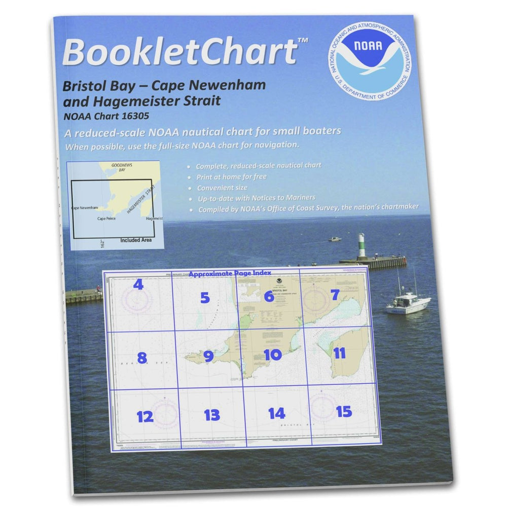 Historical NOAA Booklet Chart 16305: Bristol Bay-Cape Newenham and Hagemeister Strait - Life Raft Professionals
