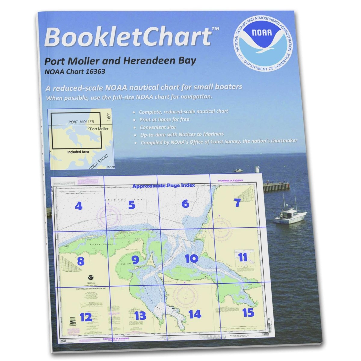 Historical NOAA Booklet Chart 16363: Port Moller and Herendeen Bay - Life Raft Professionals
