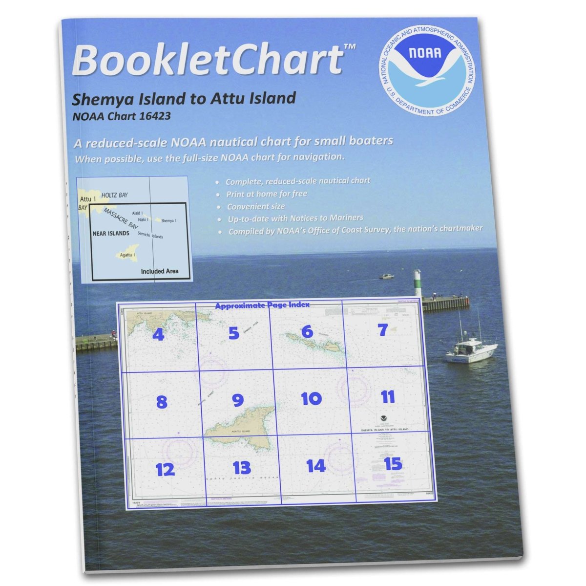 Historical NOAA Booklet Chart 16423: Shemya Island to Attu Island - Life Raft Professionals