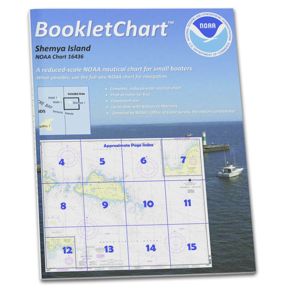 Historical NOAA Booklet Chart 16436: Shemya Island;Alcan Harbor;Skoot Cove - Life Raft Professionals