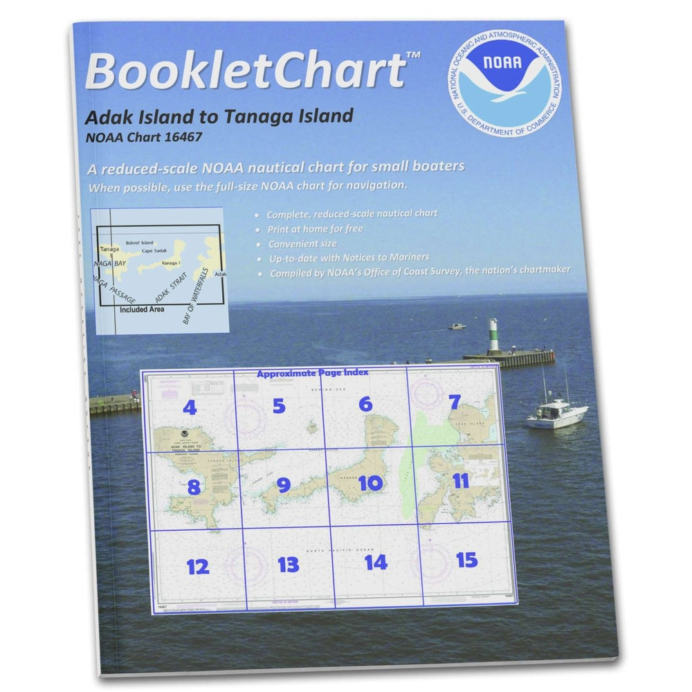 Historical NOAA Booklet Chart 16467: Adak Island to Tanaga Island - Life Raft Professionals