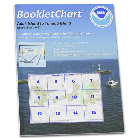 Historical NOAA Booklet Chart 16467: Adak Island to Tanaga Island - Life Raft Professionals