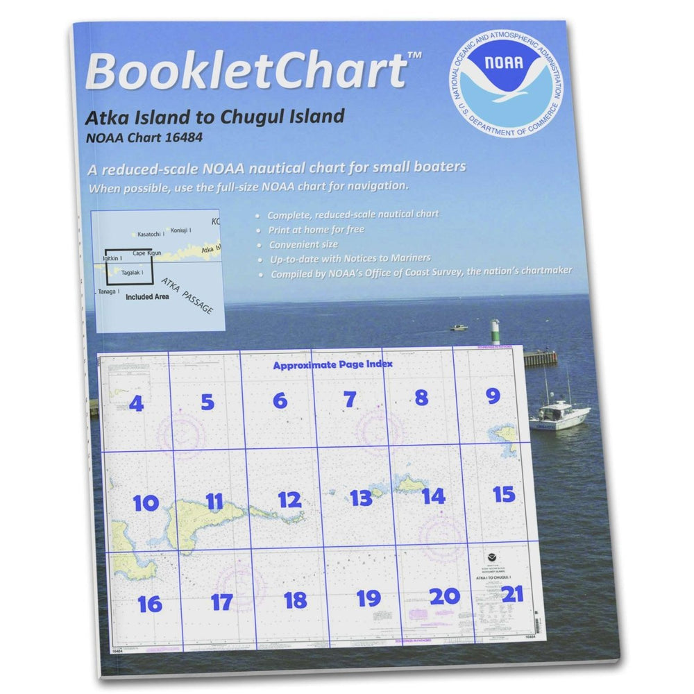 Historical NOAA Booklet Chart 16484: Atka Island to Chugul Island Atka Island - Life Raft Professionals