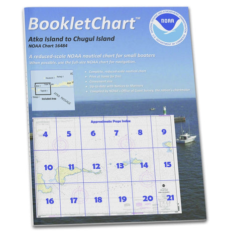 Historical NOAA Booklet Chart 16484: Atka Island to Chugul Island Atka Island - Life Raft Professionals