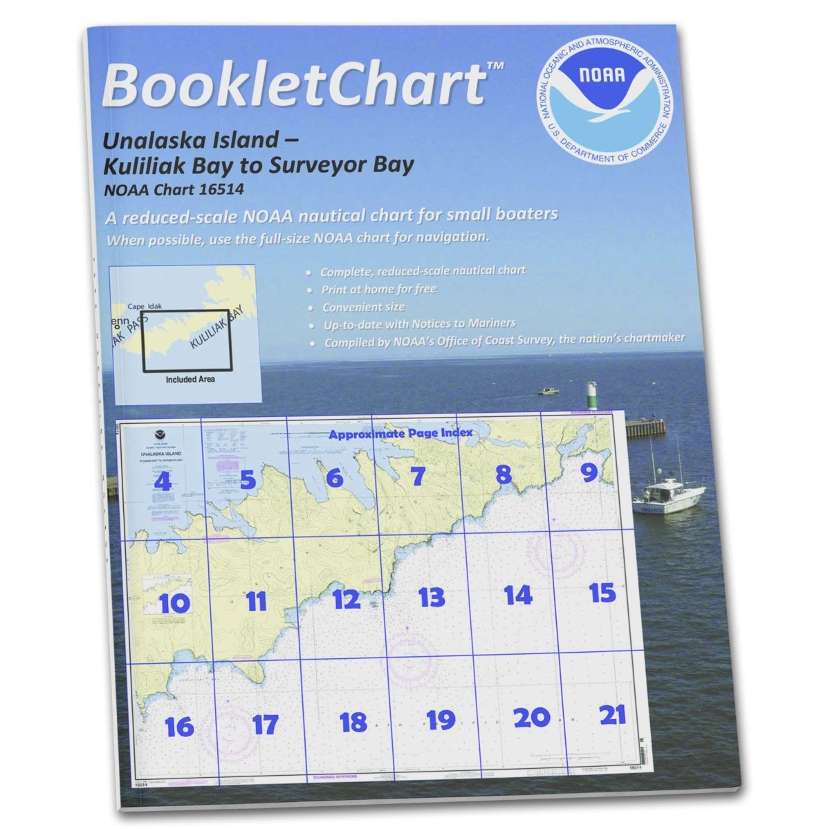 Historical NOAA Booklet Chart 16514: Kulikak Bay and Surveyor Bay - Life Raft Professionals