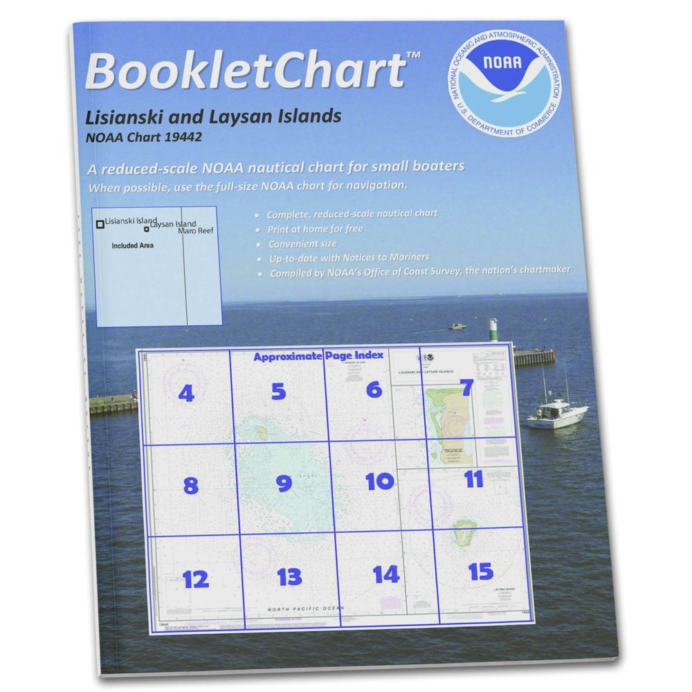 Historical NOAA Booklet Chart 19442: Lisianski and Laysan Island; West Coast of Laysan Island - Life Raft Professionals