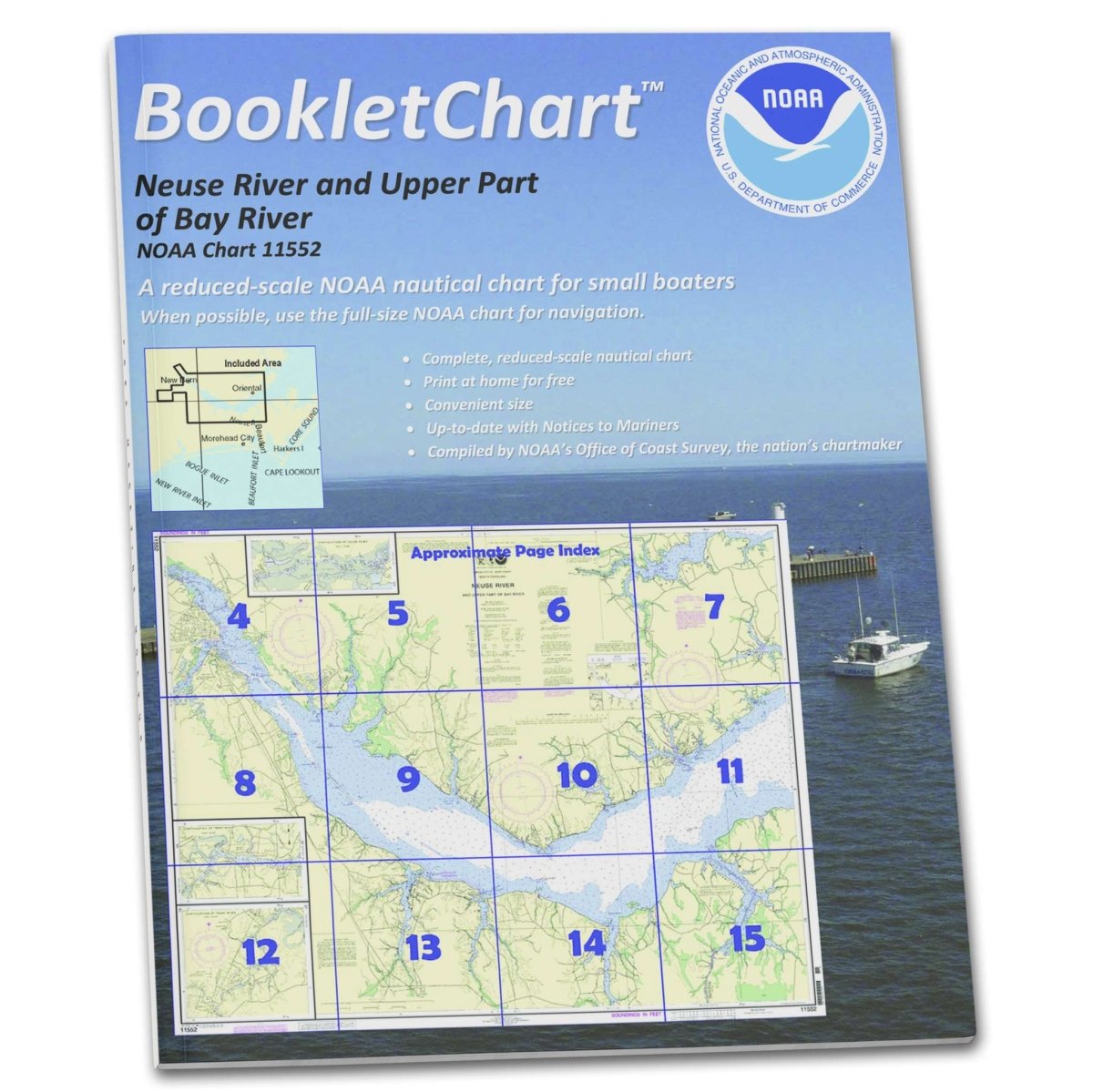 Historical NOAA BookletChart 11552: Neuse River and Upper Part of Bay River - Life Raft Professionals