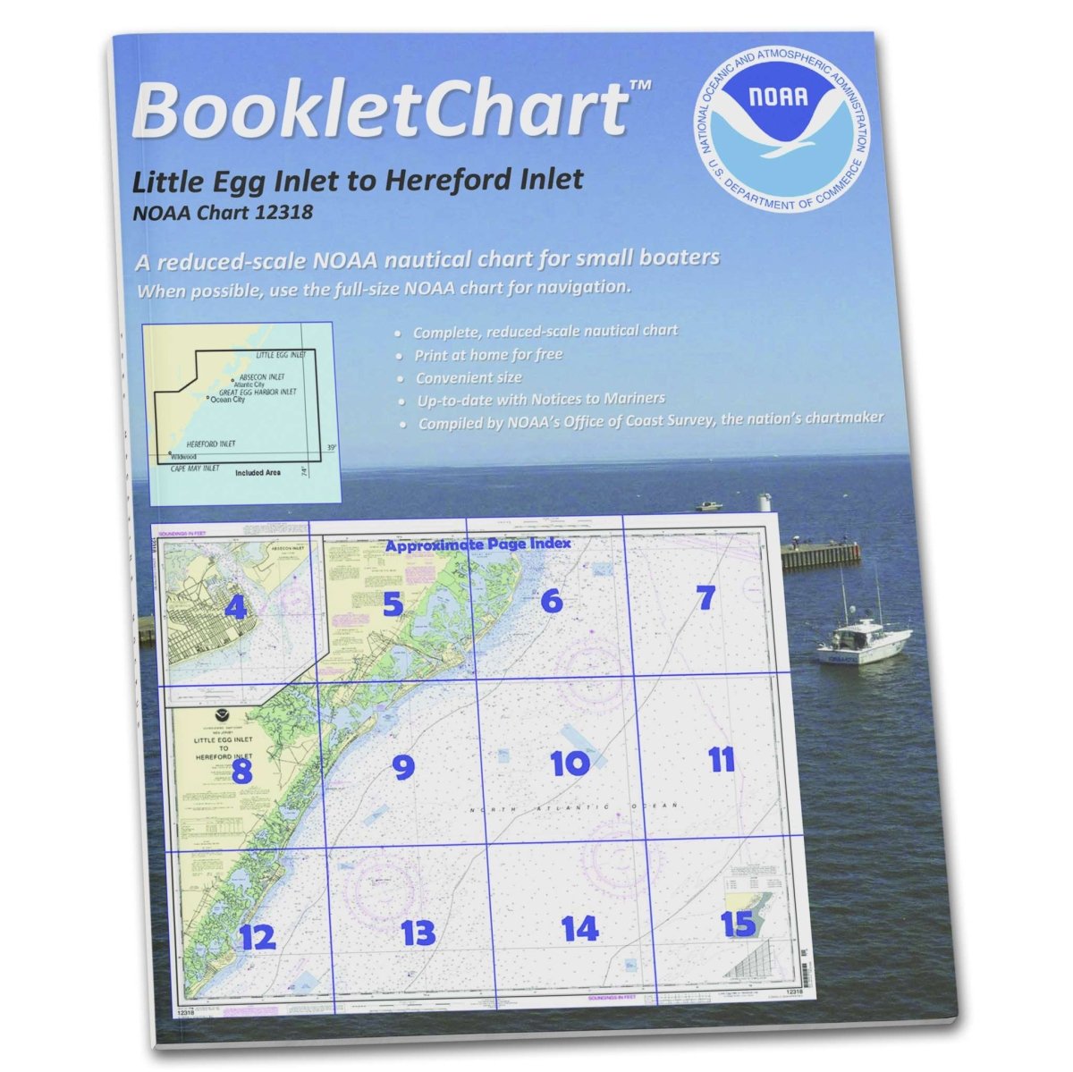 Historical NOAA BookletChart 12318: Little Egg Inlet to Hereford Inlet; Absecon Inlet - Life Raft Professionals