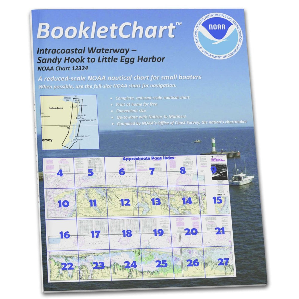 Historical NOAA BookletChart 12324: Intracoastal Waterway Sandy Hook to Little Egg Harbor - Life Raft Professionals