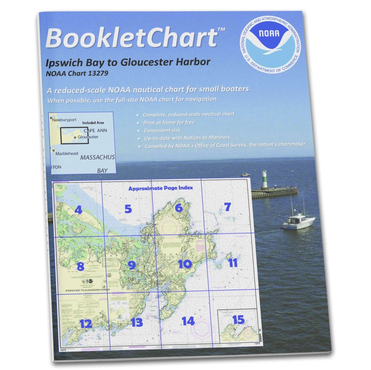 Historical NOAA BookletChart 13279: Ipswich Bay to Gloucester Harbor; Rockport Harbor - Life Raft Professionals
