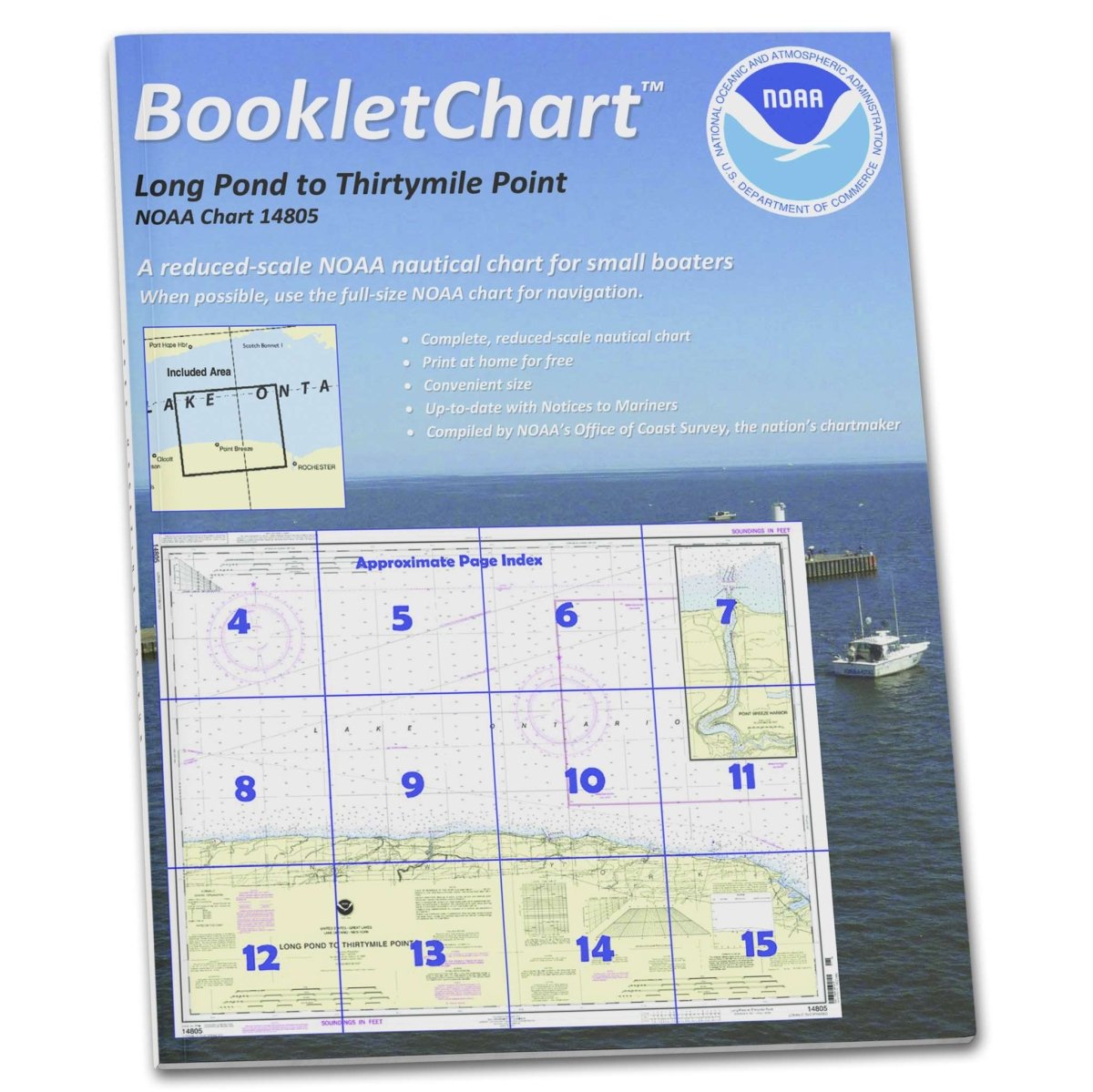 Historical NOAA BookletChart 14805: Long Pond to Thirtymile Point; Point Breeze Harbor - Life Raft Professionals