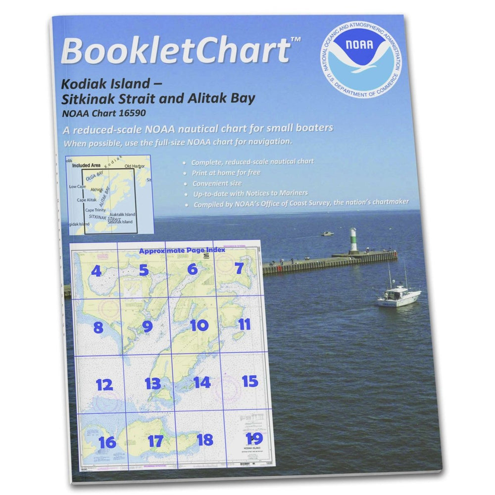 Historical NOAA BookletChart 16590: Kodiak Island Sitkinak Strait and Alitak Bay - Life Raft Professionals