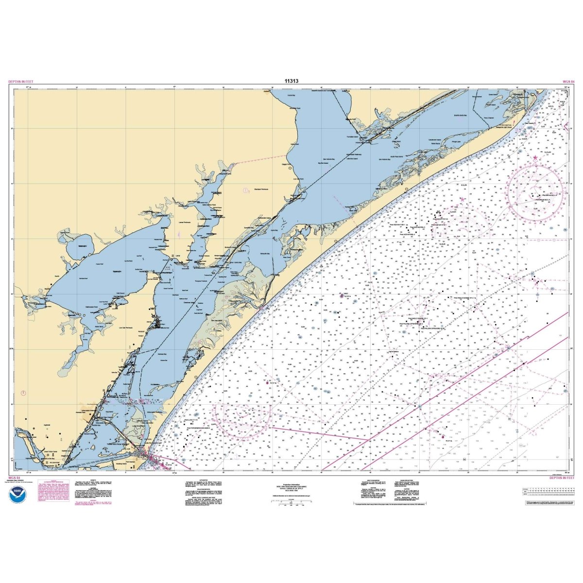 Historical NOAA Chart 11313: Matagorda Light to Aransas Pass - Life Raft Professionals