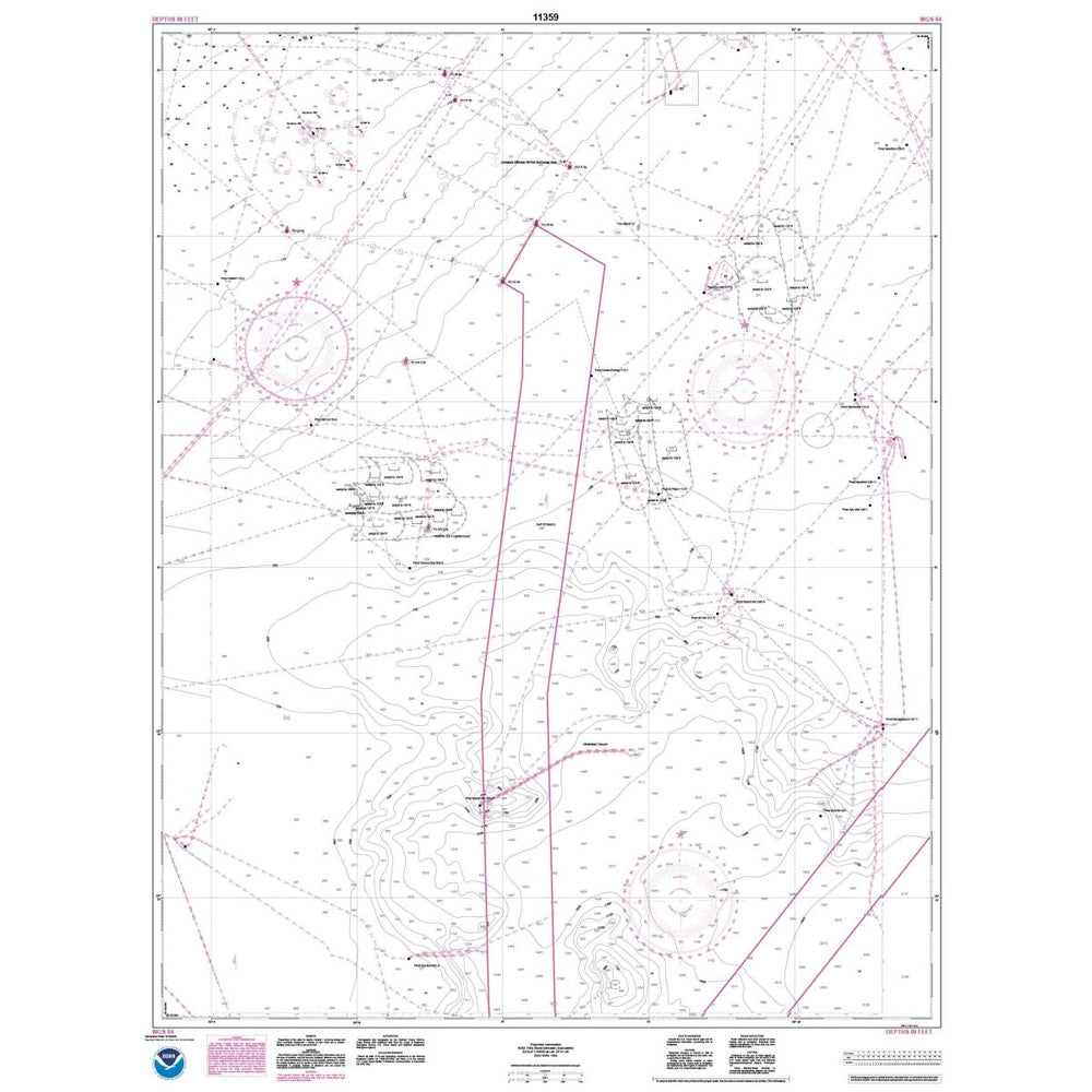 Historical NOAA Chart 11359: Loop Deepwater Port Louisiana Offshore Oil Port - Life Raft Professionals