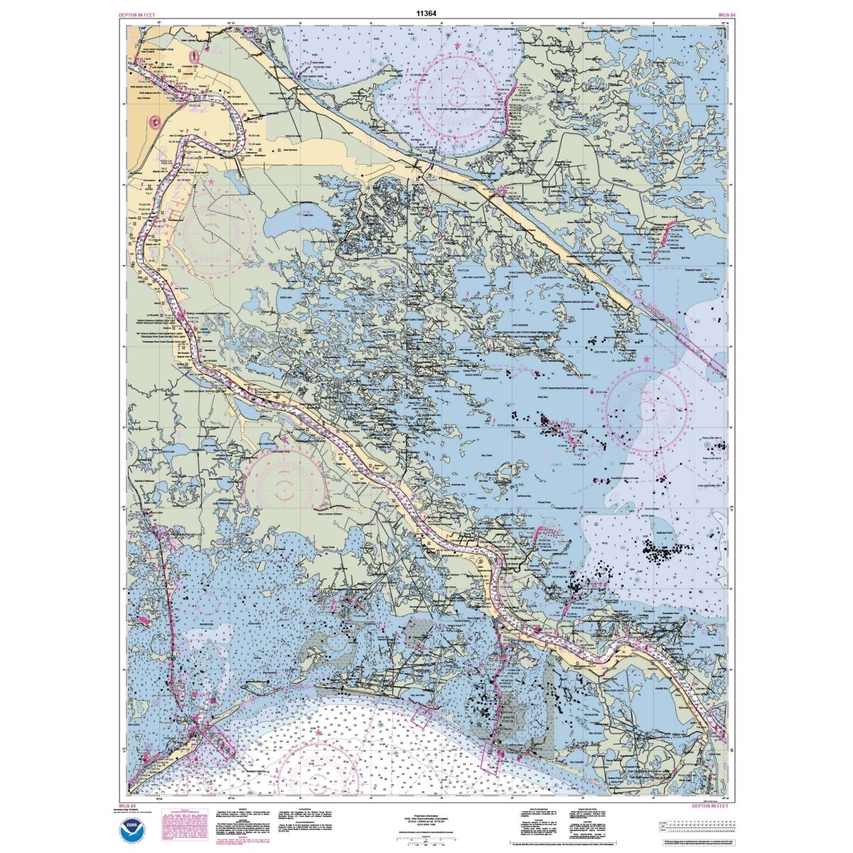 Historical NOAA Chart 11364: Mississippi River-Venice to New Orleans - Life Raft Professionals