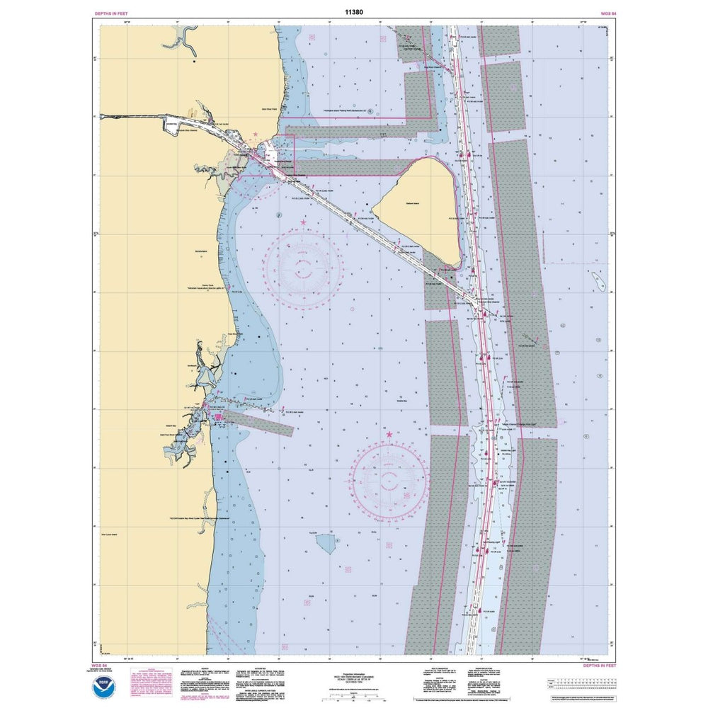 HISTORICAL NOAA Chart 11380: Mobile Bay East Fowl River to Deer River Pt; Mobile Middle Bay Terminal - Life Raft Professionals