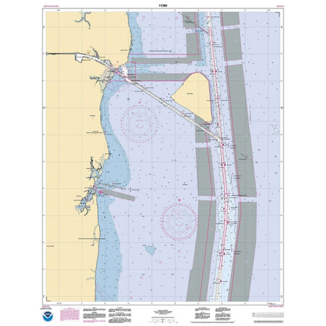 HISTORICAL NOAA Chart 11380: Mobile Bay East Fowl River to Deer River Pt; Mobile Middle Bay Terminal - Life Raft Professionals